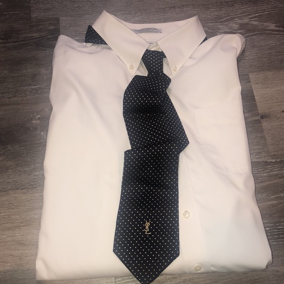 YSL Tie and White button down shirt - Picture 1 of 9